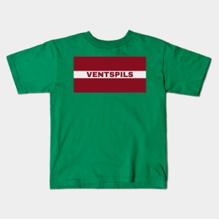 Ventspils City in Latvian Flag Kids T-Shirt